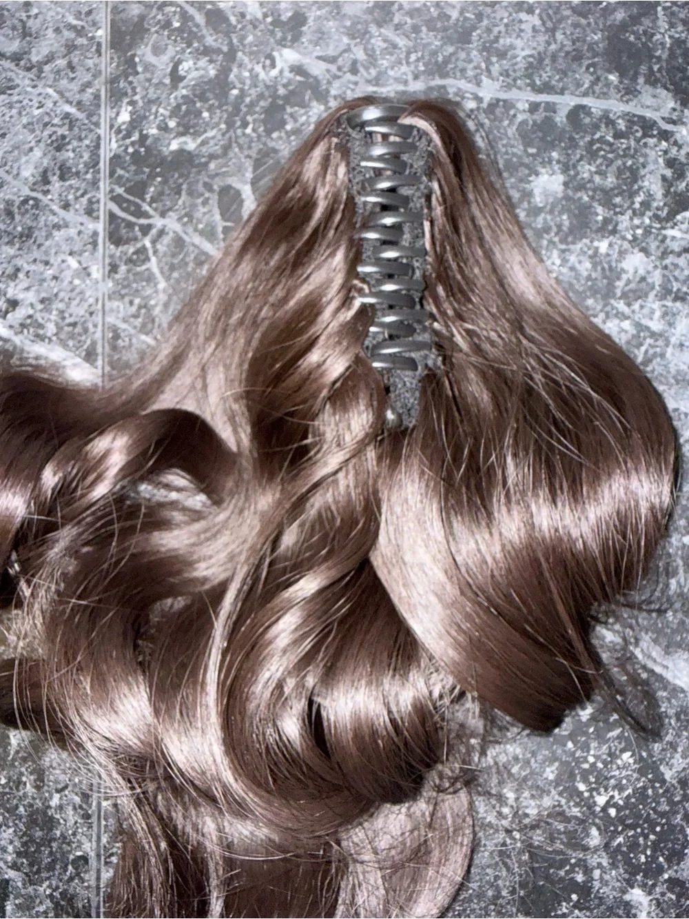 NEW Luxurious Dark Brown Curled Claw Clip Ponytail Extension